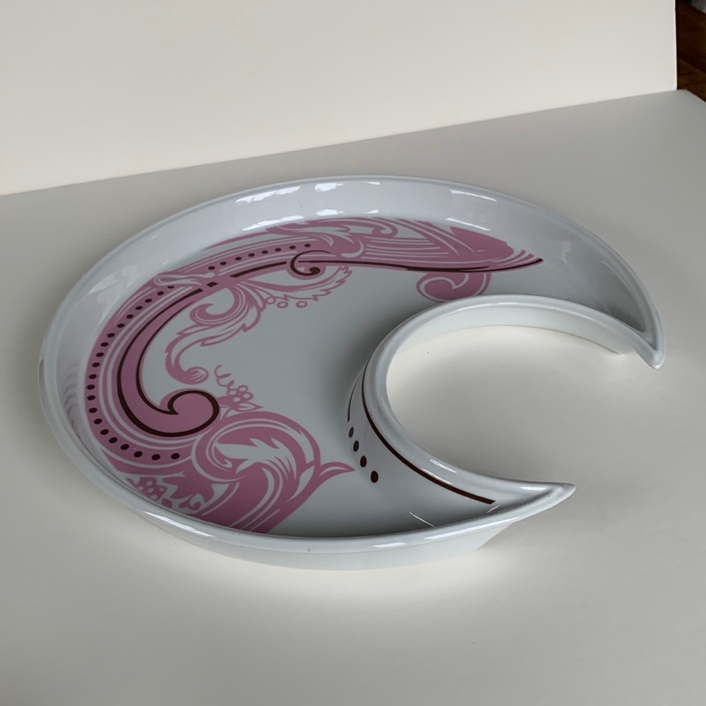 Cocoa Bloom Crescent Moon Serving Plate